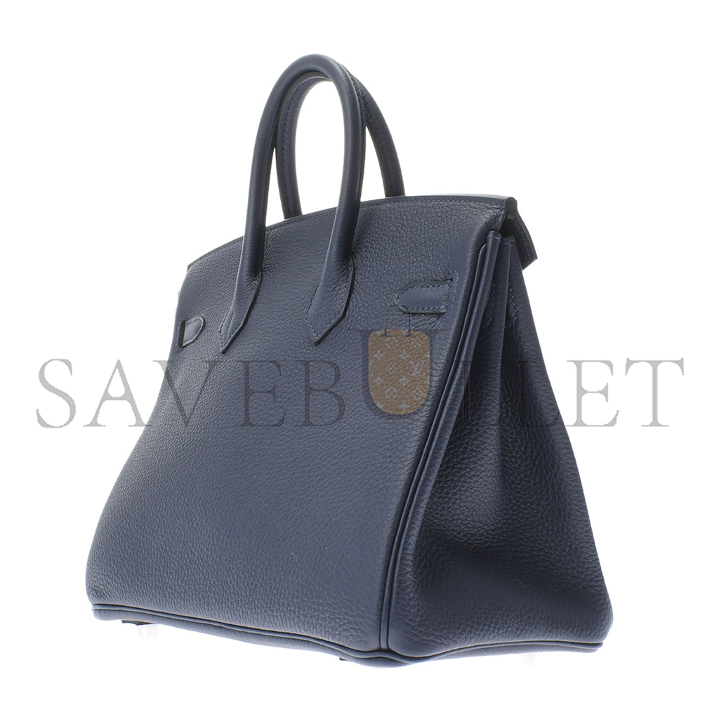 HERMES MASTER BIRKIN 25 TOGO LEATHER SAPPHIRE BLUE AND PEACOCK GREEN SILVER BUCKLE 476967 (25*20*13cm)